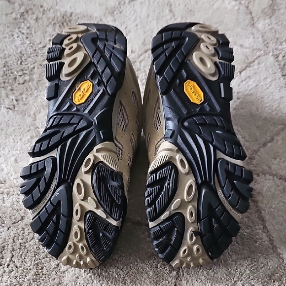 Merrell Womens Hiking Shoes Moab Ventilator Mid J86592 Taupe Beige - Picture 4 of 4